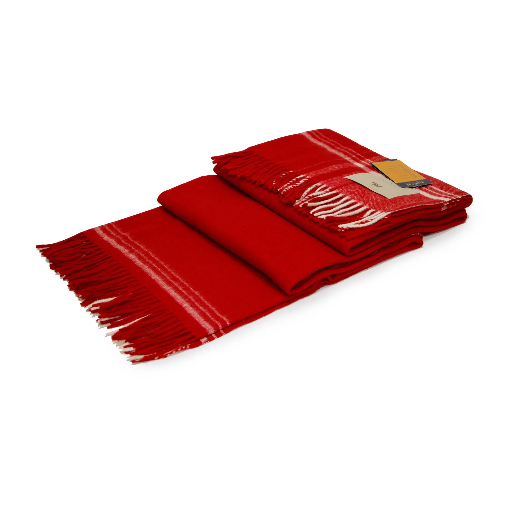 100% Wool Blanket with Fringed Ends