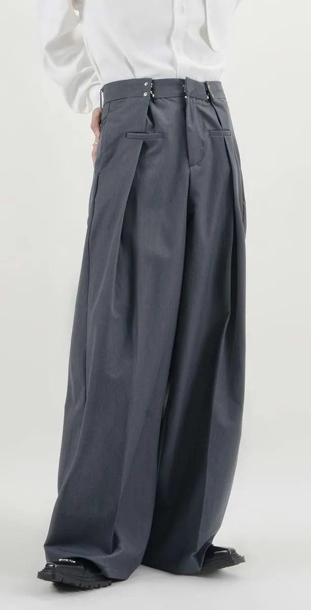 Adjustable Waist Pleated Pants