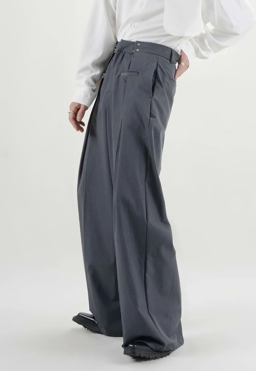 Adjustable Waist Pleated Pants