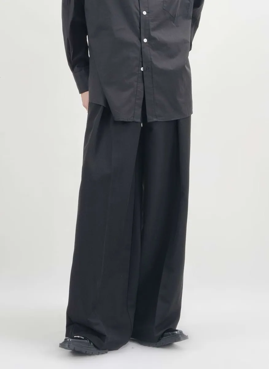 Adjustable Waist Pleated Pants