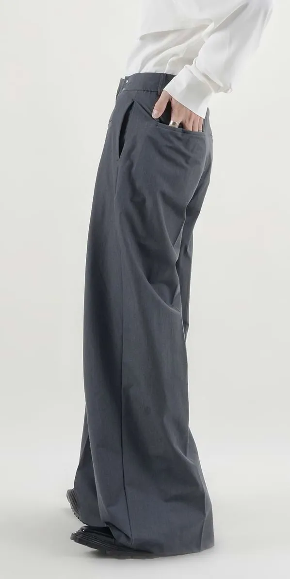 Adjustable Waist Pleated Pants