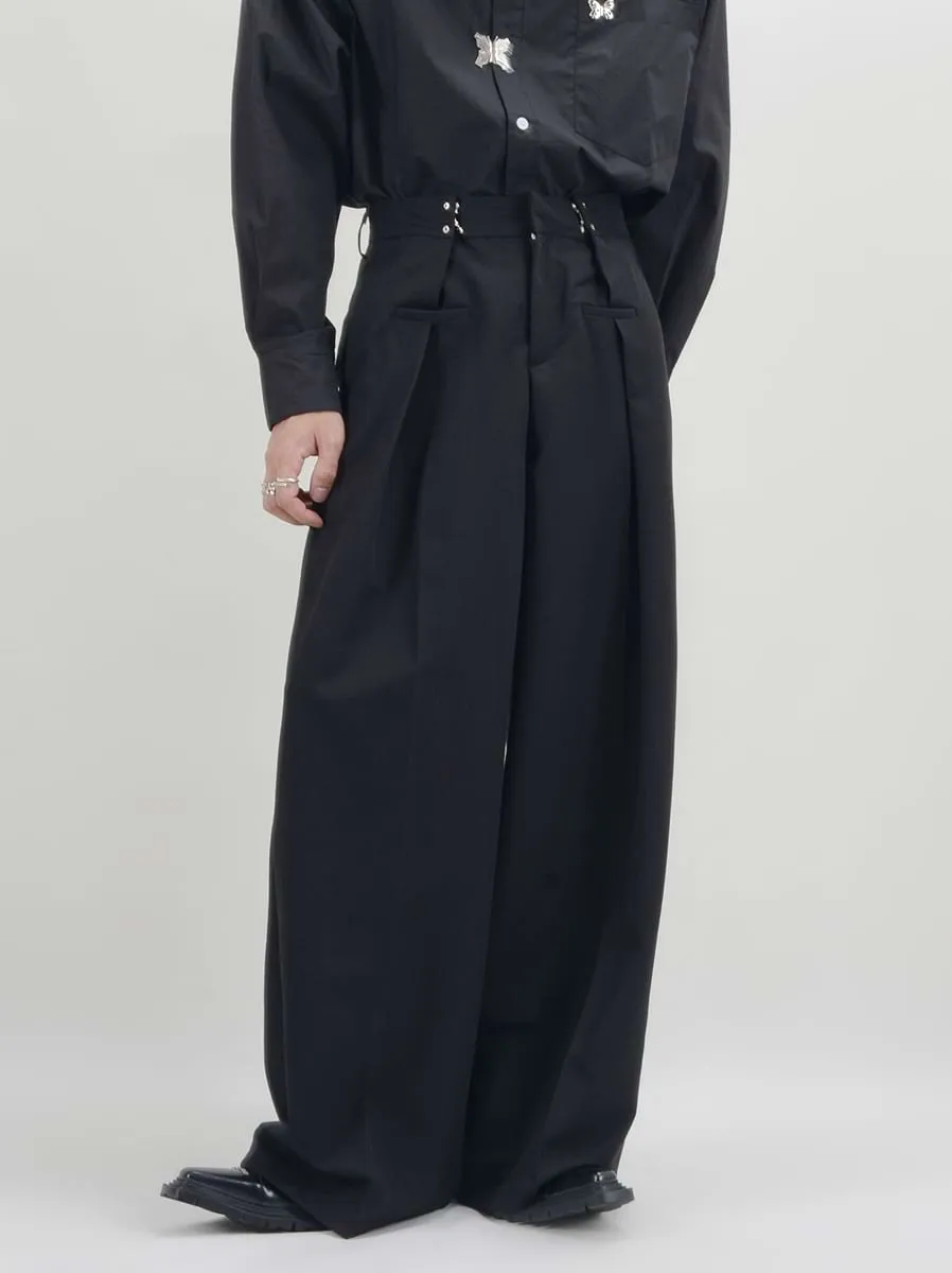 Adjustable Waist Pleated Pants