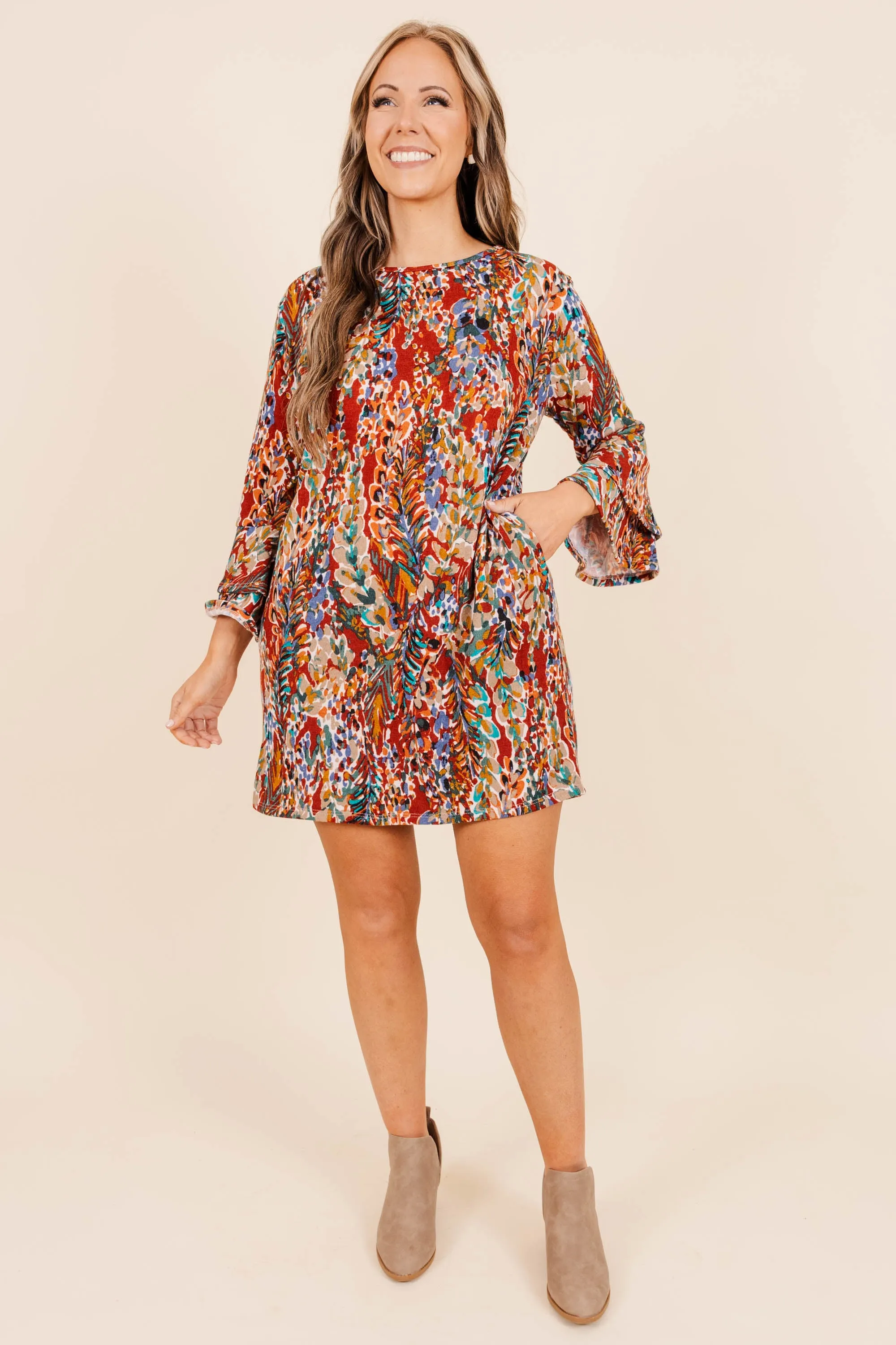 All In One Dress, Marsala