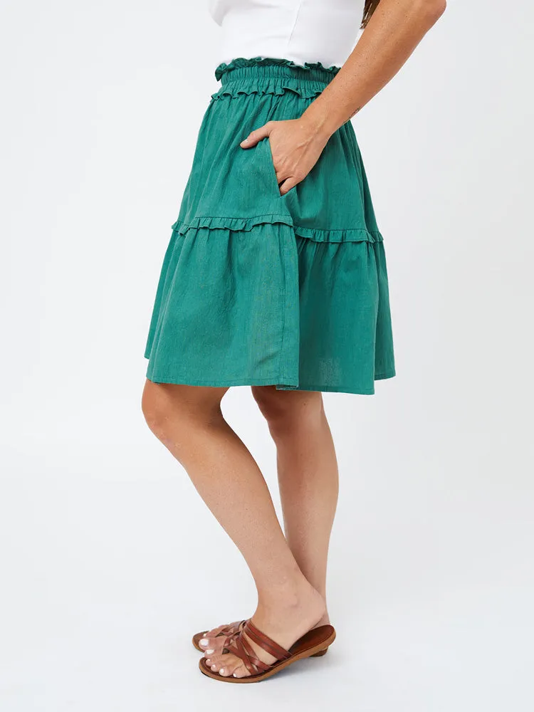Avalon Layered Skirt - Everglade