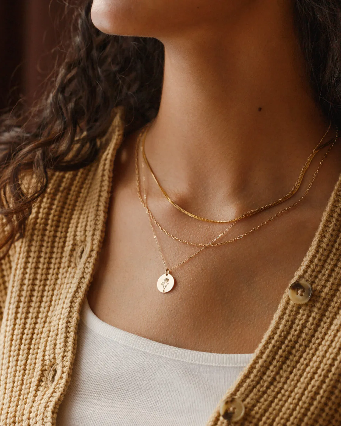 Birth Flower Necklace