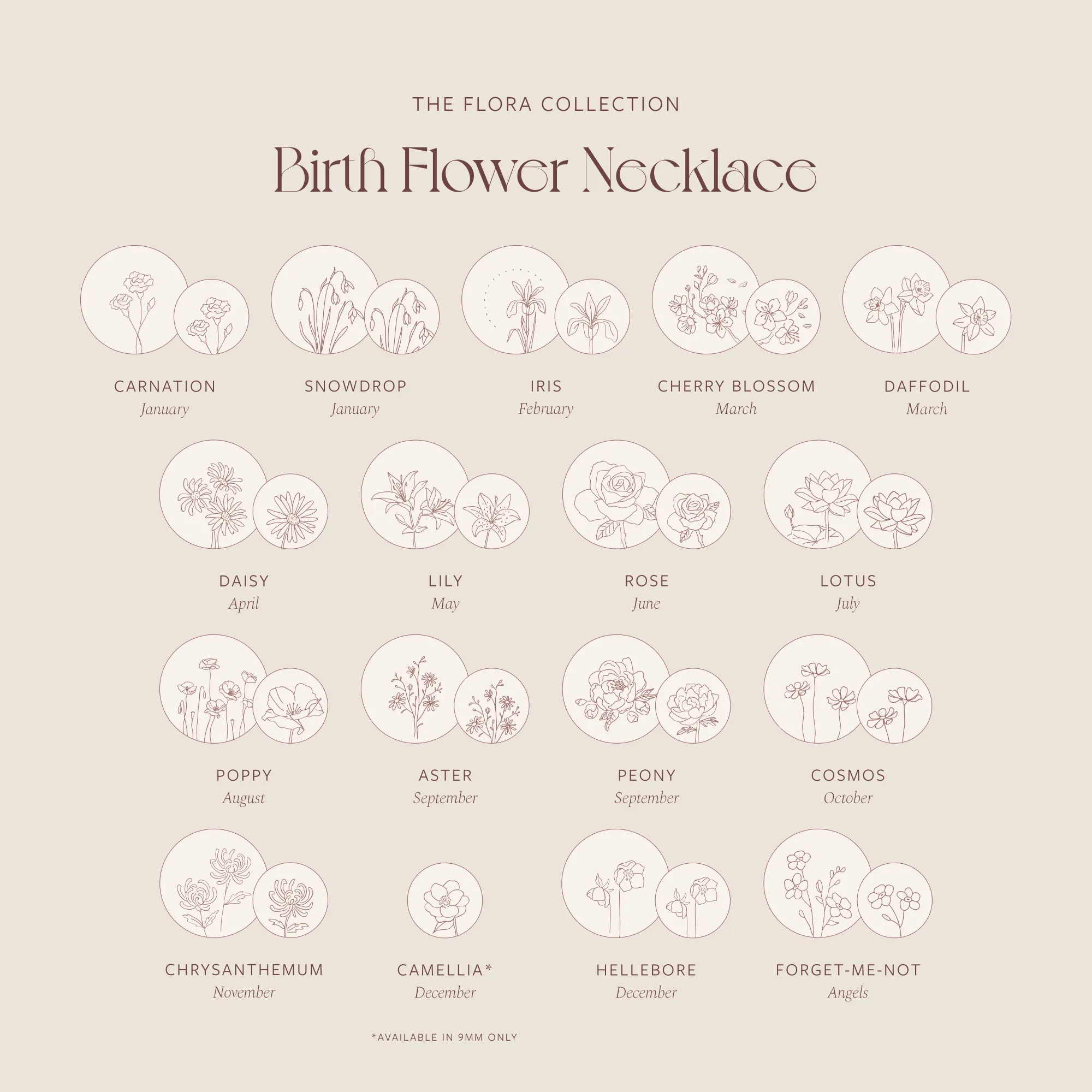 Birth Flower Necklace