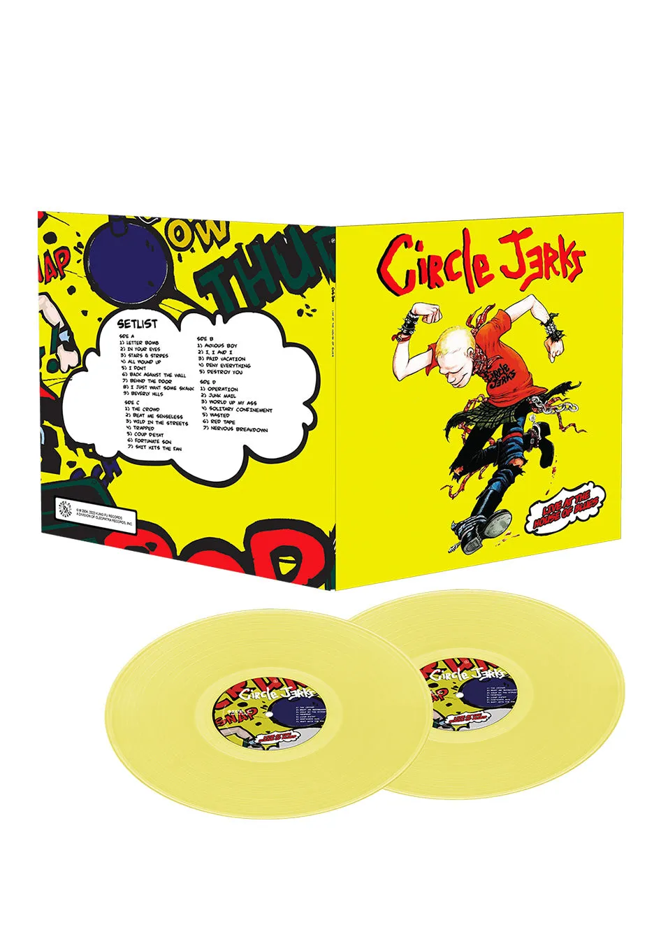 Circle Jerks - Live At The House Of Blues Yellow - Colored 2 Vinyl