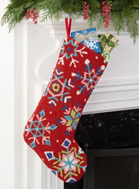 Colorful Snowflakes Christmas Stocking