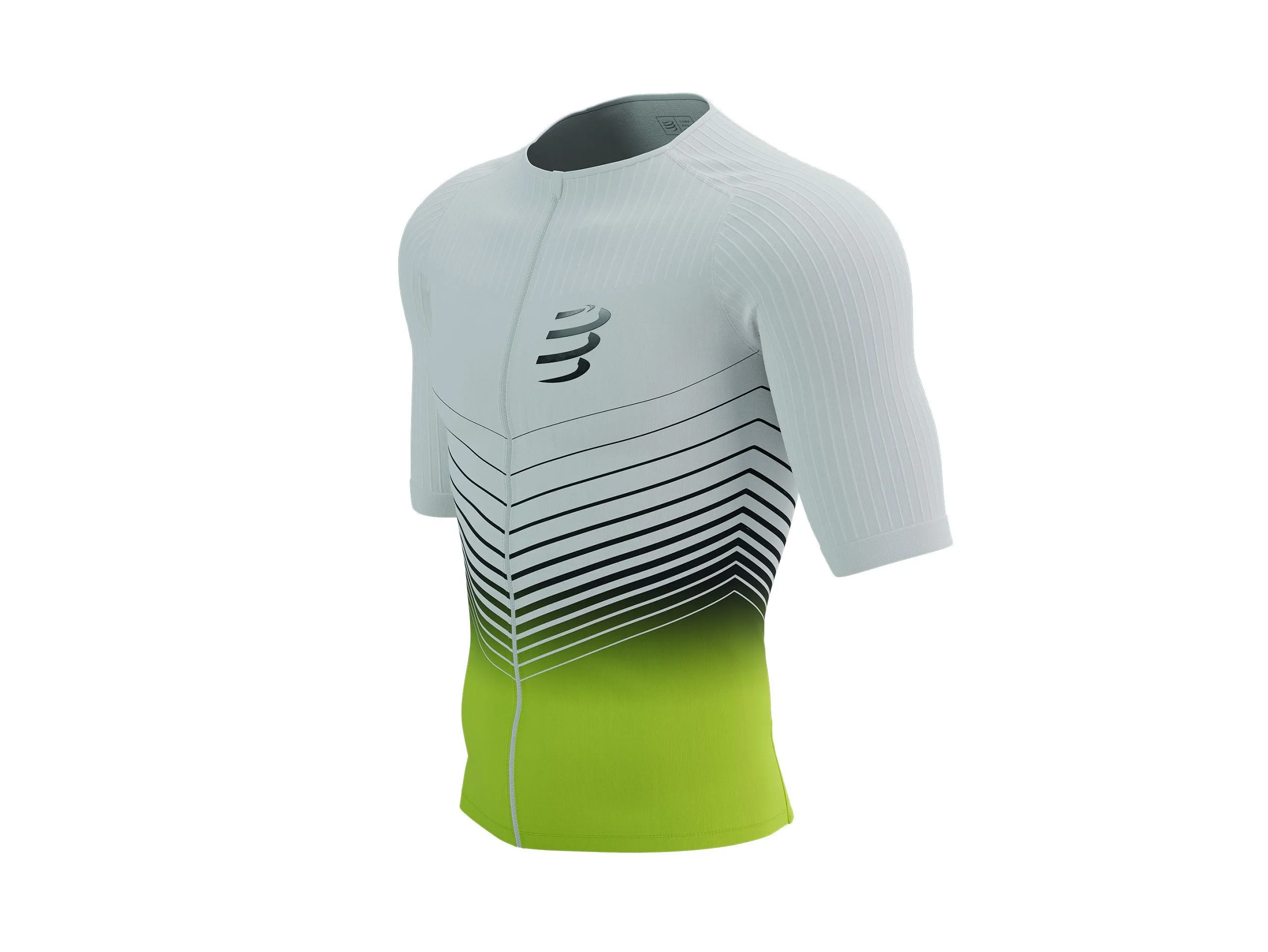 Compressport Men's Tri Postural Aero SS Top - White/Evening Primrose