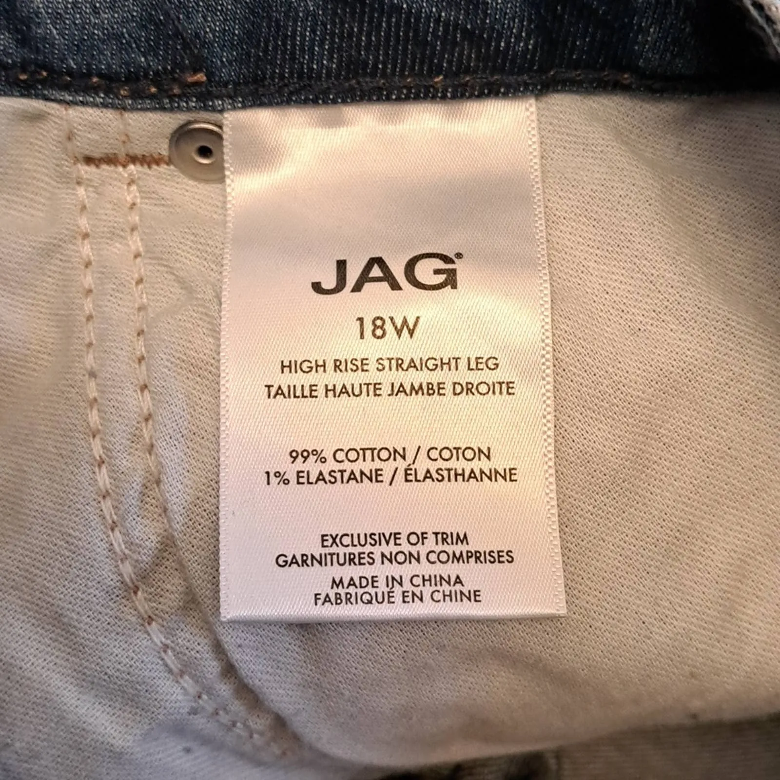 JAG Jeans Stella High Rise Straight Leg Jeans