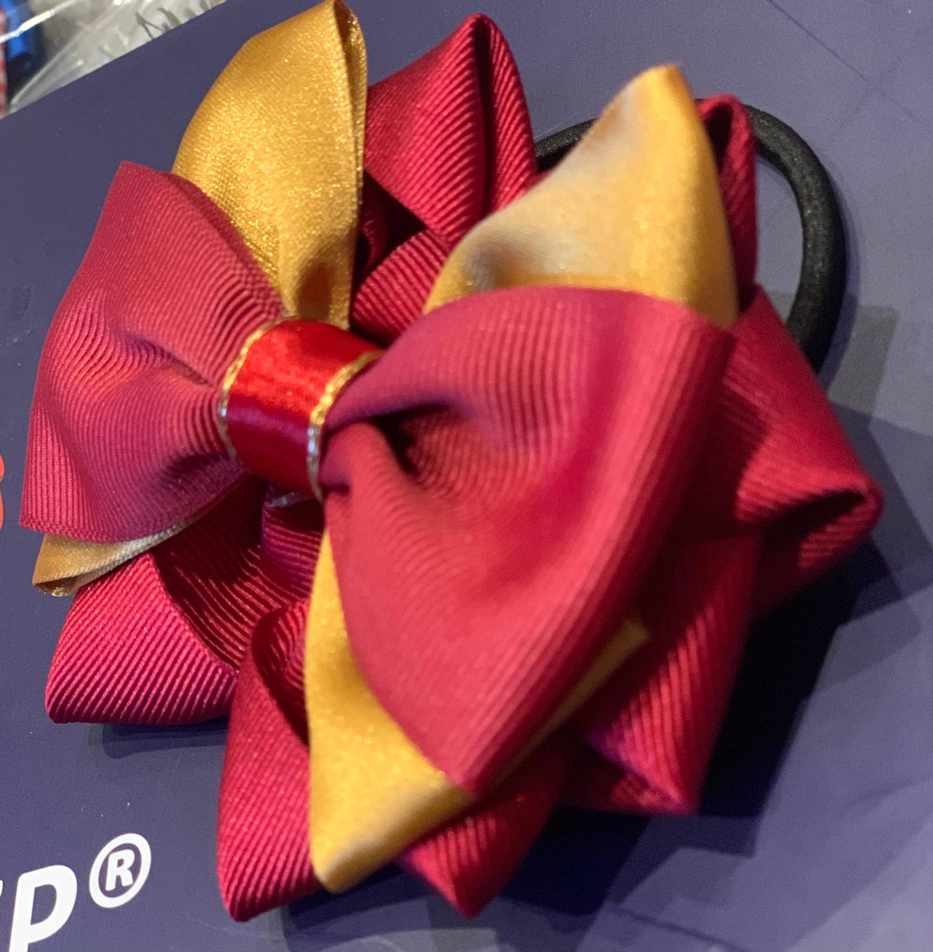 Luxury Bows: Burgundy & Old Gold Layered Bows