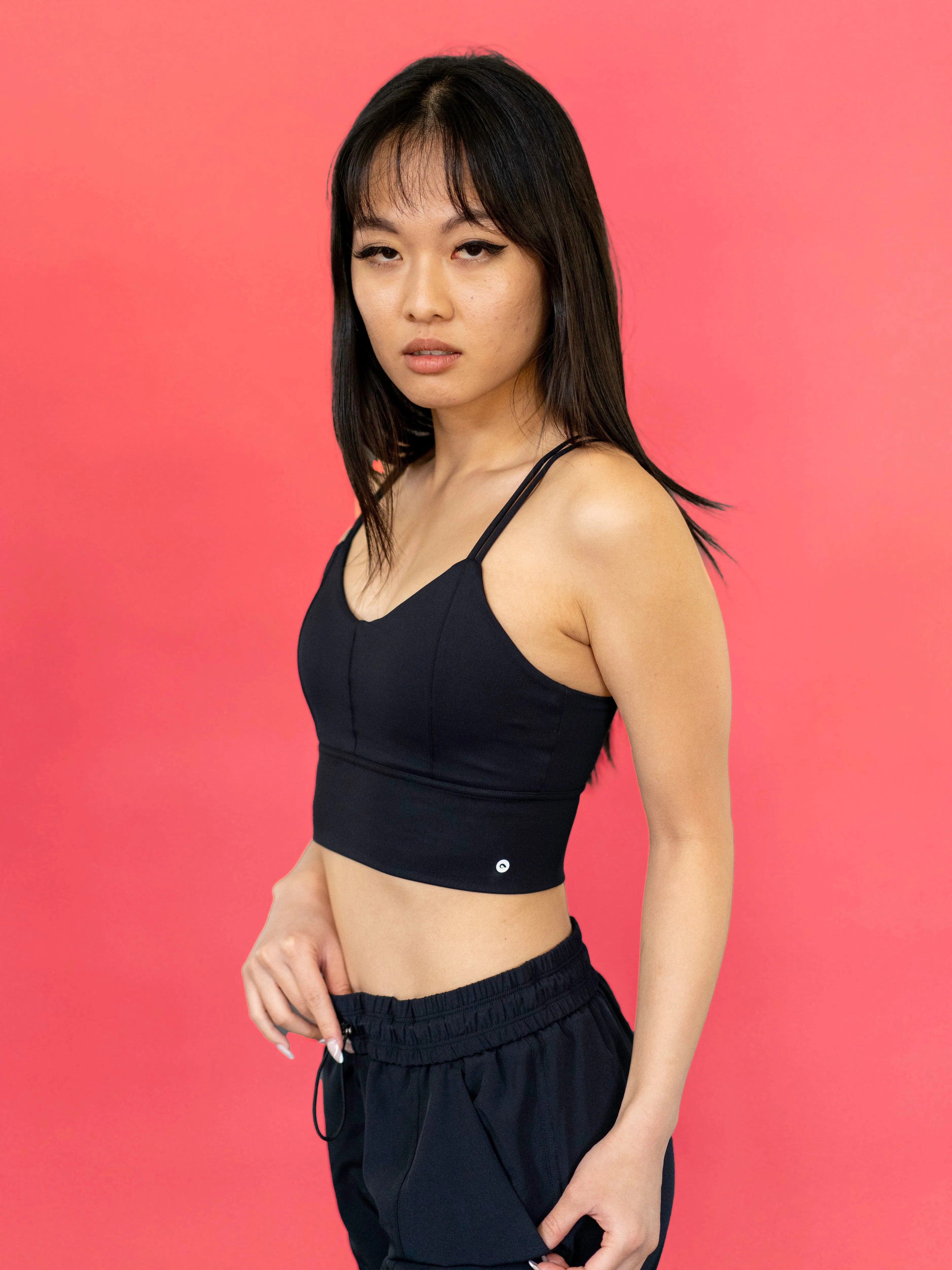 Miami Crop Bra - Black
