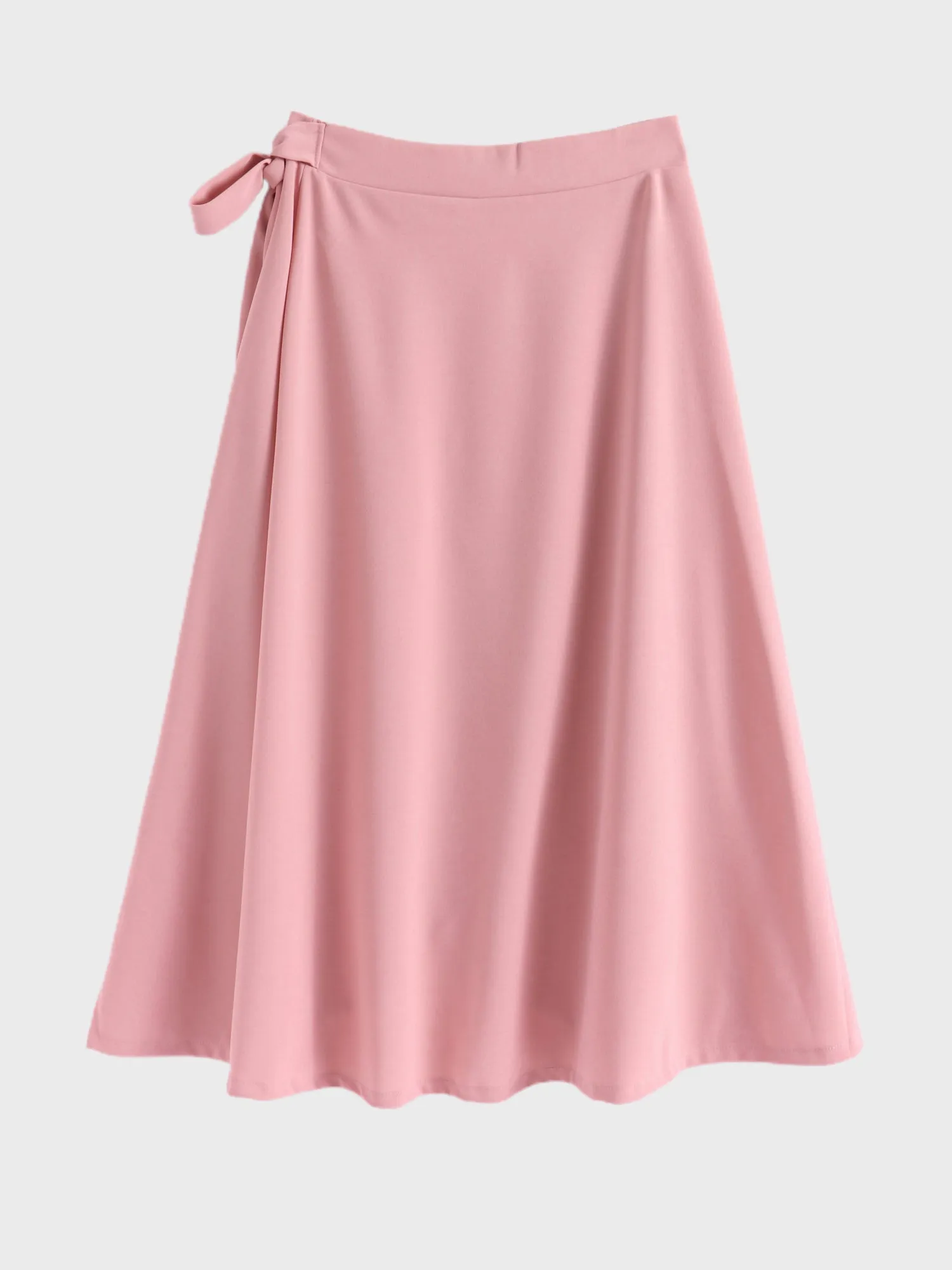 Midsize High Waist Tie Chiffon Ruffle Wrap Skirt