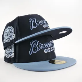 New Era Custom Exclusive Fitted Atlanta Braves 40th Anniversary Patch (Navy University Blue