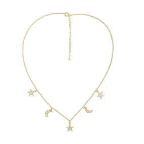 Orchid Gems Starry Night Diamond Necklace
