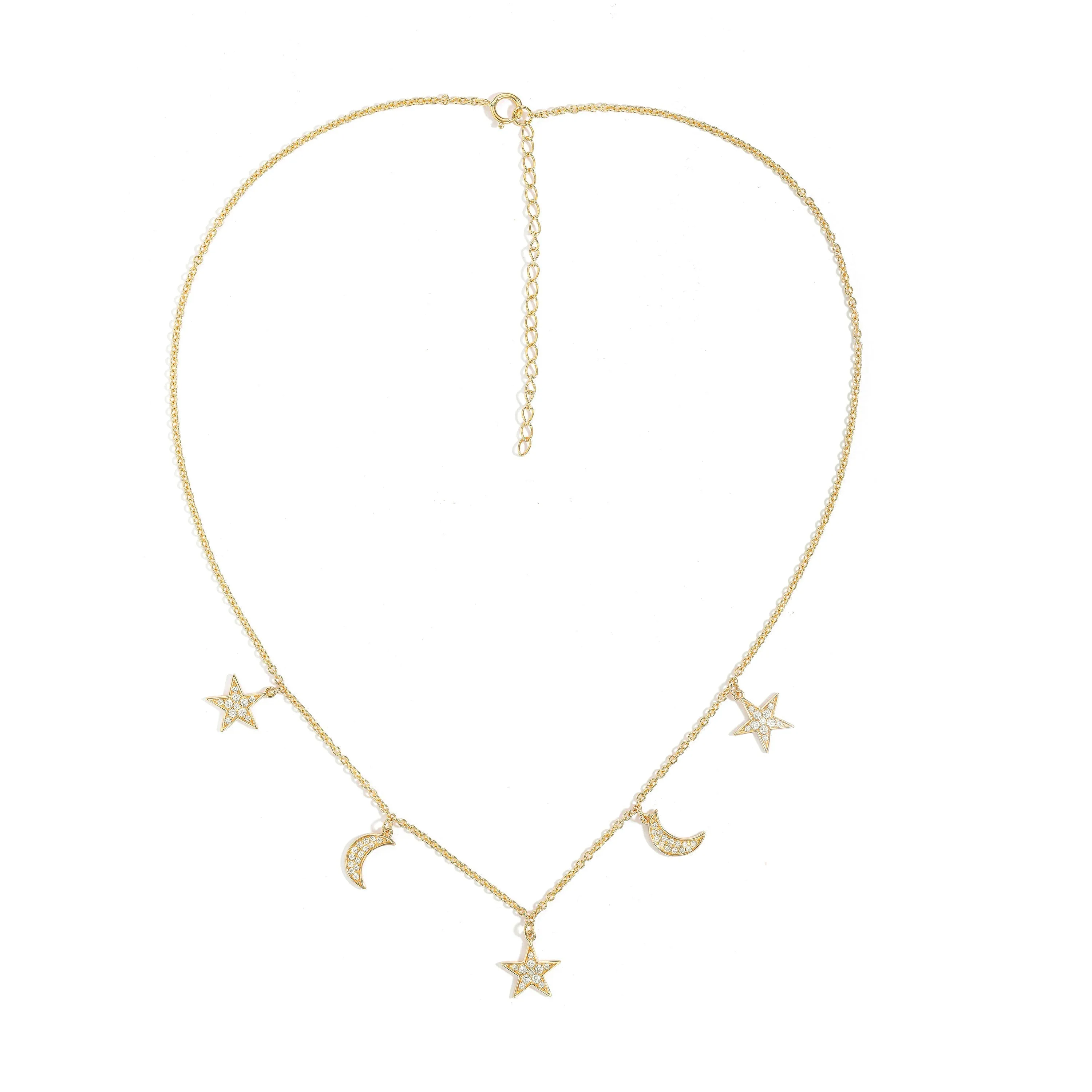 Orchid Gems Starry Night Diamond Necklace