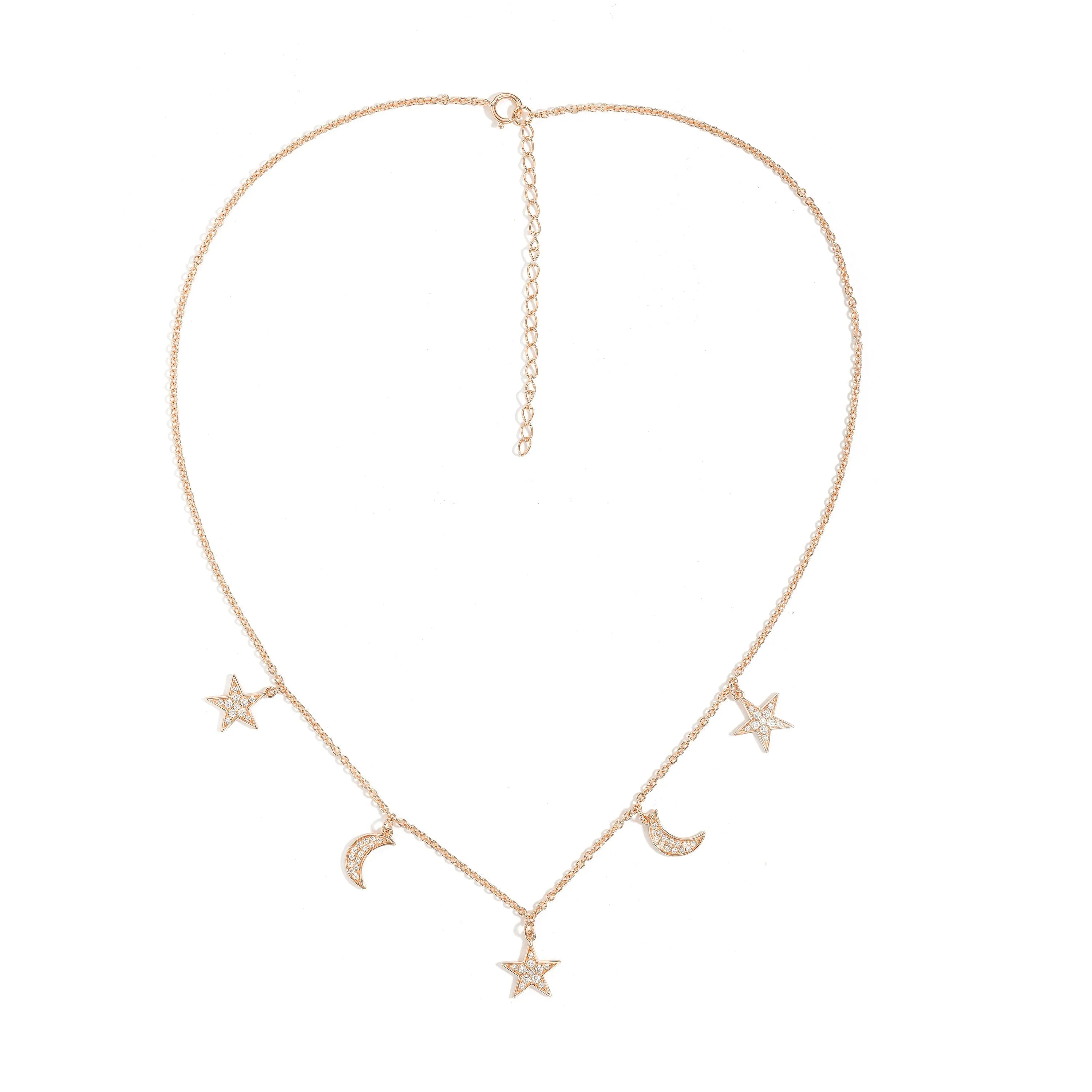 Orchid Gems Starry Night Diamond Necklace