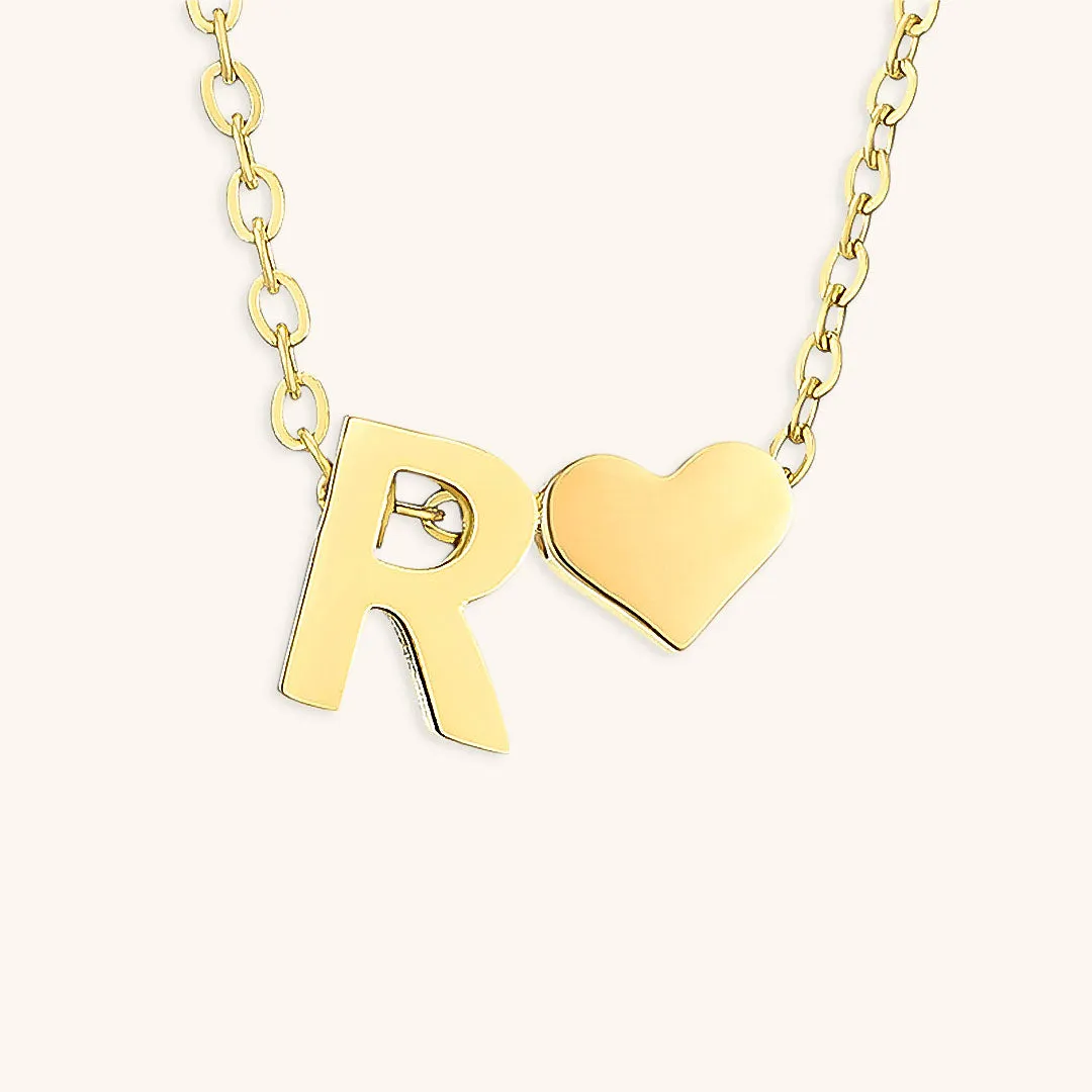Ria Initial Letter Gold Necklace
