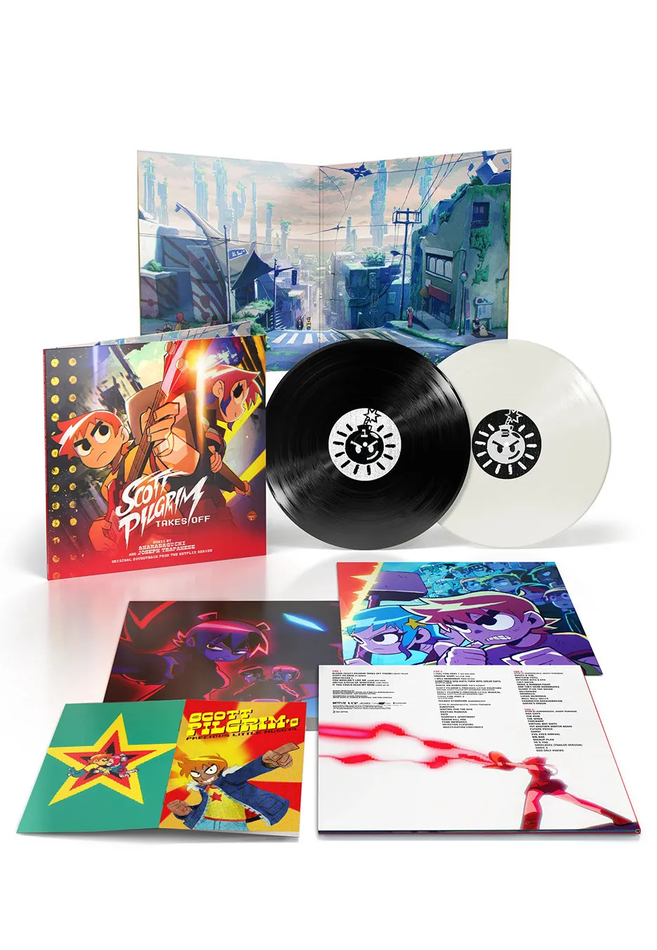 Scott Pilgrim - Scott Pilgrim Takes Off OST (Anamanaguchi) Ltd. Black & White - Colroed 2 Vinyl