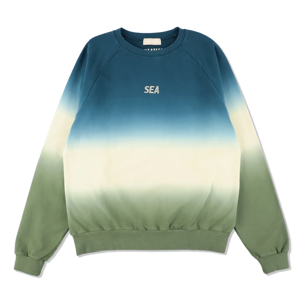 STEP_DYE RAGLAN CREW NECK / NAVY_LEMON