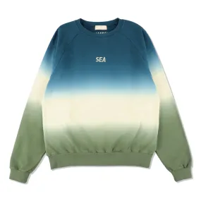 STEP_DYE RAGLAN CREW NECK / NAVY_LEMON