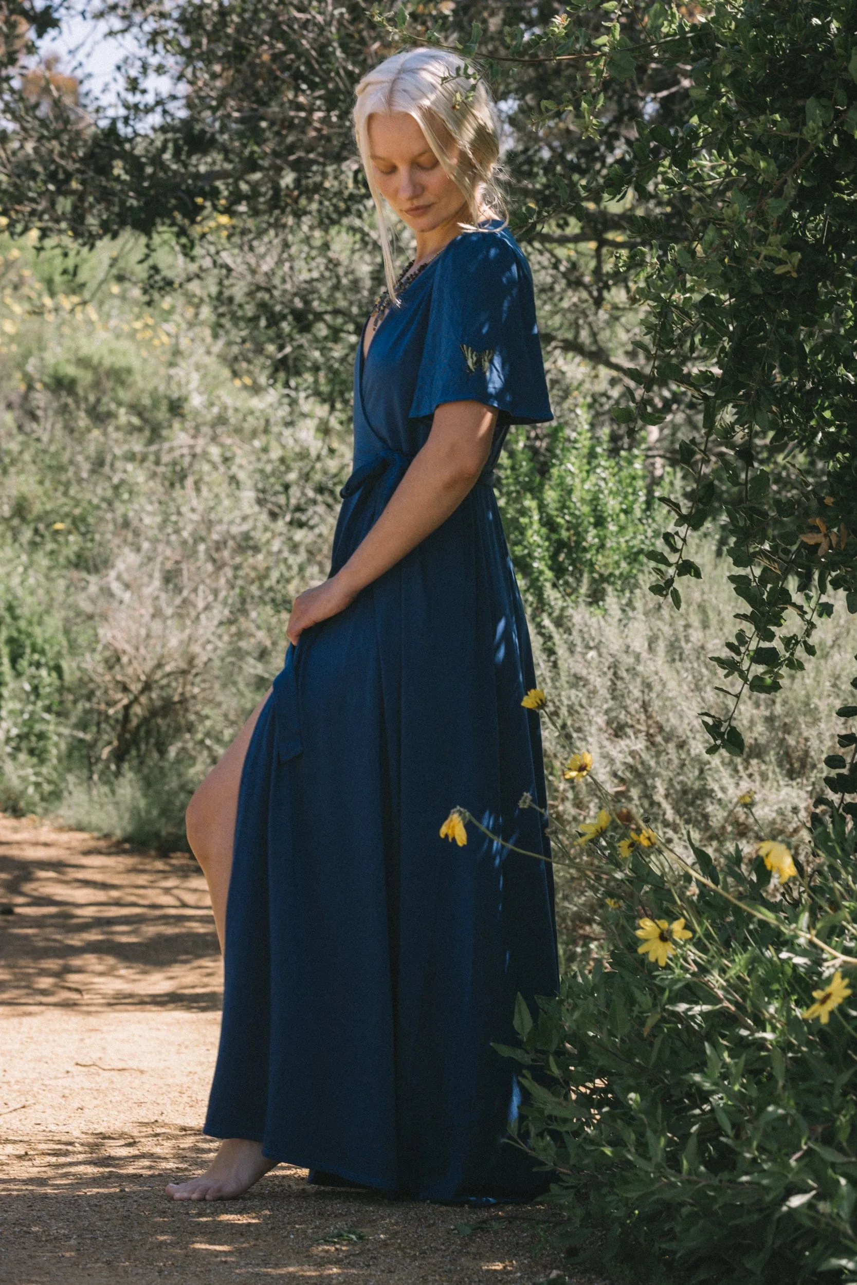 Swallowtail Wrap Dress