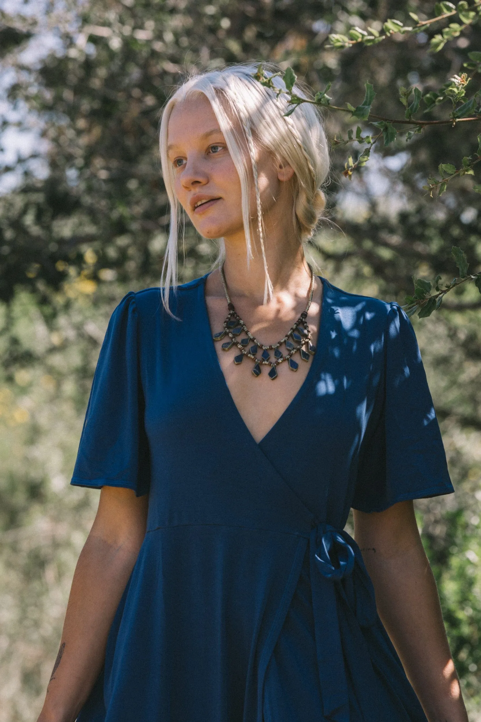 Swallowtail Wrap Dress