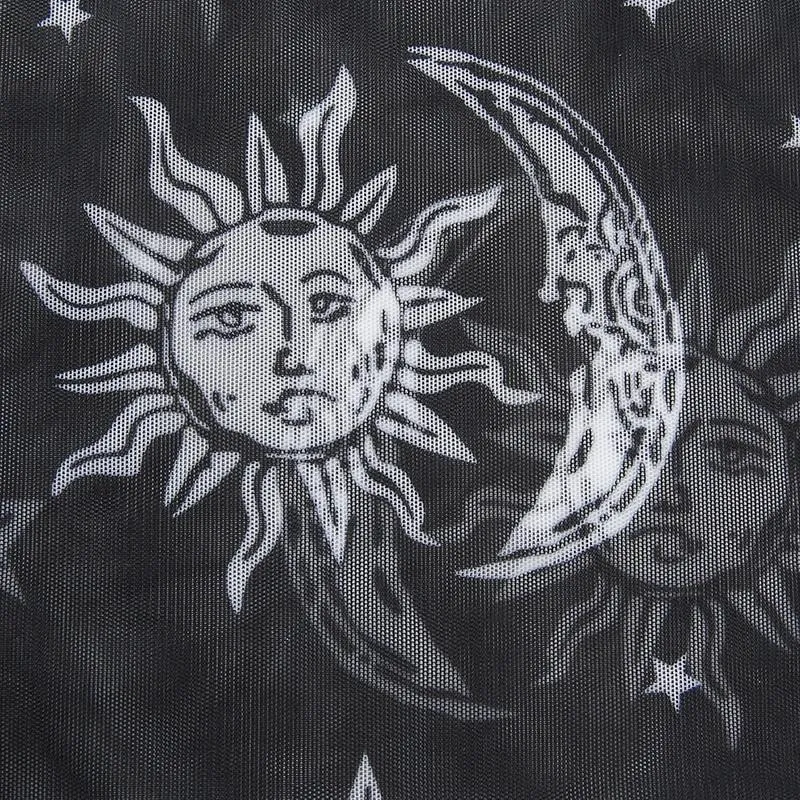 'Twilight' Alt Moon and Sun Mesh Top